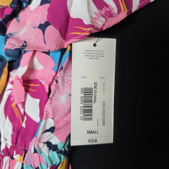 a.n.a Floral Tropical Print Dress Size Small Nwt Off Shoulder Flirty Fun Dress - Picture 4 of 9